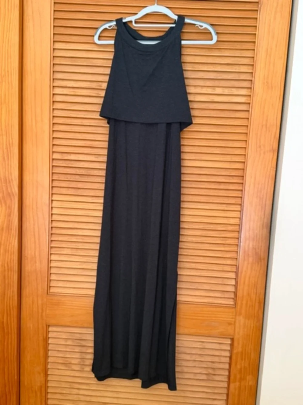 SWEATY BETTY BLACK HOLISTIC SLEEVELESS JERSEY MAXI DRESS - SIZE S